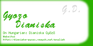 gyozo dianiska business card