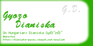 gyozo dianiska business card
